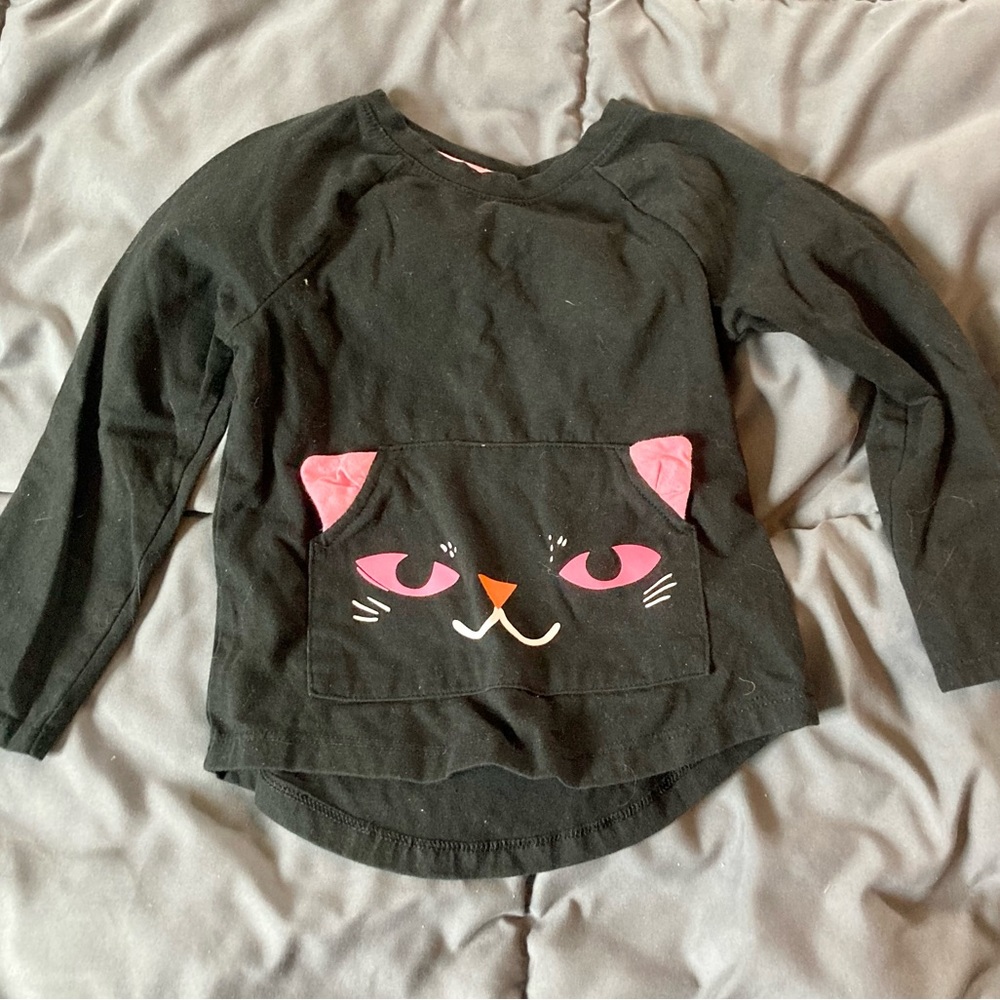Black Cat shirt, long sleeve Cat & Jack size 3t